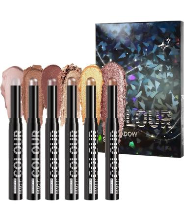  G n rique Glitter Eyeshadow Stick Cream Makeup Pen Long-Lasting Color Smooth Application Formula 6 Vibrant Shades Perfect for Wedding and Holiday Party Looks - Buy Online on GoSupps.com