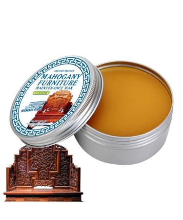 Wood Seasoning Beeswax - 7.05oz Seasoning Mahogany Wax Furniture Waterproof & Repair Cleaner for Floors Cabinets to Protect and Care Shakven