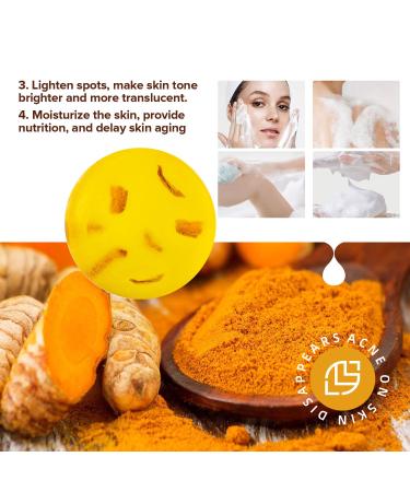 Natural Turmeric Soap Bar for Face & Body | Radiant Skin & Acne Relief - Handmade Moisturizing All Skin Types - Buy Online on GoSupps.com