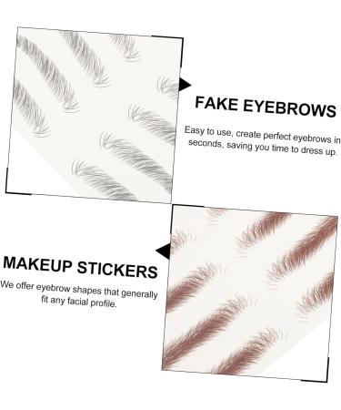 Beavorty 16 Pcs Imitation Eco Eyebrow Sticker Waterproof Stickers 4d Eyebrow Transfers Eyebrow Stickers Hair 1 count (Pack of 1) Assorted Colorx2pcs - Buy Online on GoSupps.com
