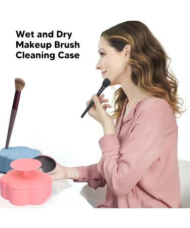 Buy Silicone Makeup Brush Cleaner Set - 2pc Multifunctional Cosmetic Brush Cleaning Mat & Suction Cup Holder | Portable Washing Scrubber - Shop Now - Buy Online on GoSupps.com