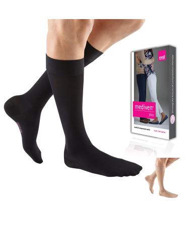 Plus for Men & Women 3040 mmHg Calf High w/Silicone Topband Open Toe