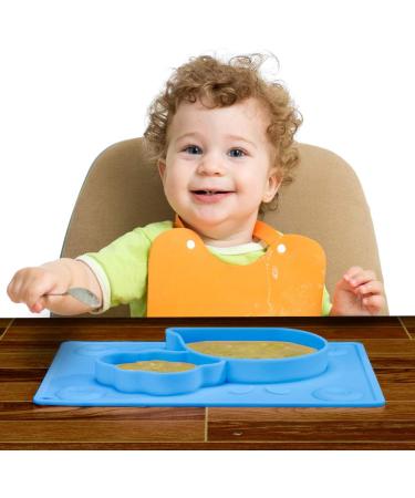 Super Kitchen Silicone Baby Suction Plate for Feeding | Blue | 1 Count - Buy Online on GoSupps.com