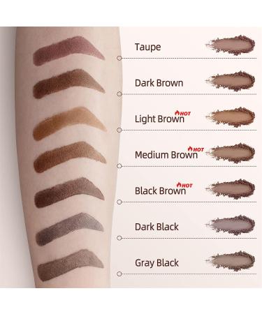 Eyebrow Stamp Stencil Kit - Waterproof Eye Brow Makeup with 24 Stencils - Light Brown - Buy Online on GoSupps.com