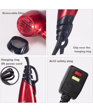 LURA Travel Hair Dryer with Diffuser and Concentrator - Compact 1200W Blowdryer in Cola Red with Travel Bag - Dual Voltage Portable Hairdryer for Men and Kids - Buy Online on GoSupps.com