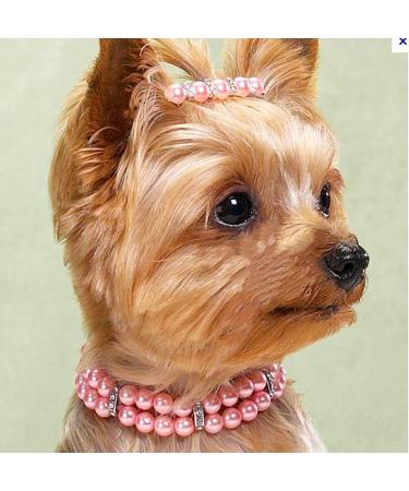 2 Pcs Pet Necklace Elastic Pearl Collar for Cats and Dogs Decorative Items for Cats and Dogs S Color 2 - Buy Online on GoSupps.com
