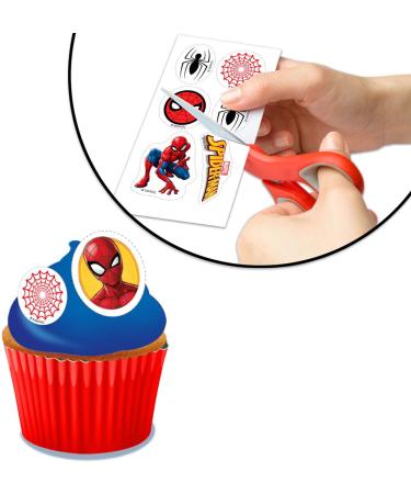 Spiderman Edible Cake Toppers + Cupcake Toppers - Perfect for Children's Birthday Parties! - Buy Online on GoSupps.com