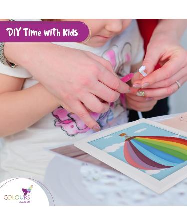 Colours Crafts Complete Quilling Kit with Wooden Frame Template - DIY Quilling Materials for Adults & Kids - Balloon Design - Buy Online on GoSupps.com