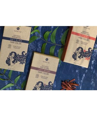 Nut Brown Natural Hair Color (200gm) | 100% Certified Organic by Ecocert Greenlife | International Shipping Available - Buy Online on GoSupps.com