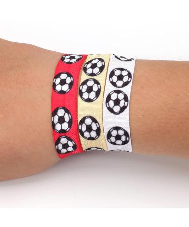 20PCS Soccer Hair Ties for Women - Elastic Ribbon Ponytail Holders for Girls Players - Hand Knotted Football Hair Scrunchies - Soccer Fun Hair Bands - Buy Online on GoSupps.com