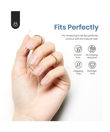 Beetles Gel Nail Tips Refill Pack Almond Medium Shape 200pcs Size 2 Gelly Tips - Salon Quality and DIY Nail Extension - 200 Separated Tips for Perfect Sizing - Buy Online on GoSupps.com