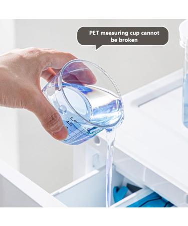 LAANCOO Laundry Detergent Dispenser 1800ml Clear Airtight Washing Powder Dispenser with Scale and Cup Detergen Box for Solid Liquid Detergent Storage Container 1800ml With Scale - Buy Online on GoSupps.com