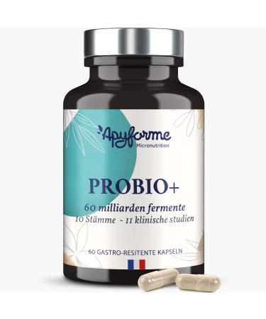 Apyforme - Probiotics intestinal renovation - 60 billion KBE/day - 10 exclusive tribes including lactobacillus - 60 gastrointestinal -resistant capsules - Buy Online on GoSupps.com