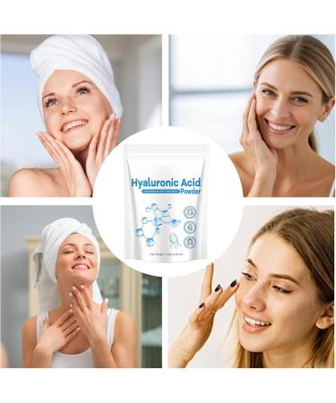  G n rique Hyaluronic Acid Powder 100g Water-Soluble Smooth Facial Moisturizer Beauty Formula Gentle Support Skin Hydration and Moisture Supplements For Women Girls - Buy Online on GoSupps.com