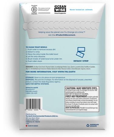 Tru Earth Toilet Bowl Cleaner Eco-Strips | Plastic Jug-Free Septic-Safe | Easy to Use | 48 Eco-Friendly Cleaning Strips for International Shipping - Buy Online on GoSupps.com