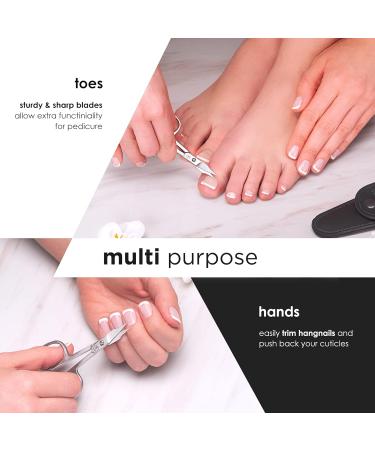 Fabcare Professional Nail Scissors with Case & Ebook | Extra Sharp Micro-Teeth Design for Finger & Toe Nails | Left-Hand Friendly - N-005 - Buy Online on GoSupps.com