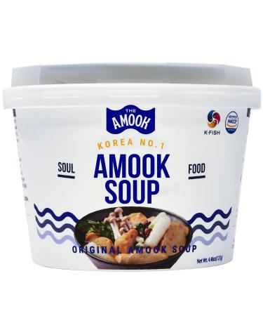 Samjin Amook Fishcake Soup (8 Packs / 36 oz) - High Protein Korean Cup Ramen