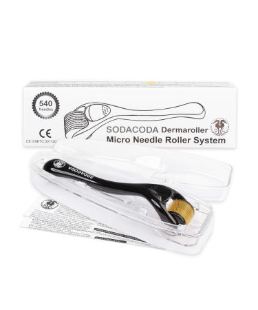 Sodacoda Dermaroller - 540 micro needles made of titanium and stainless steel needle length: 2.50mm 2.50mm