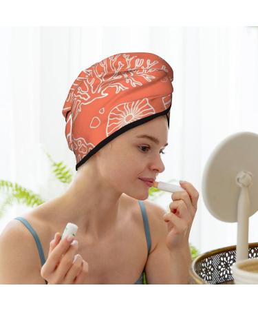 Marine Coral Microfiber Hair Towel | Soft Super Absorbent & Quick Dry for Long Curly Thick Hair - Buy Online on GoSupps.com