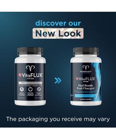 VitaFLUX Triple Power Nitric Oxide Supplement for Male Performance & Stamina - L Arginine, L Citrulline, L Carnitine, Zinc, Magnesium - 180 Capsules - Buy Online on GoSupps.com