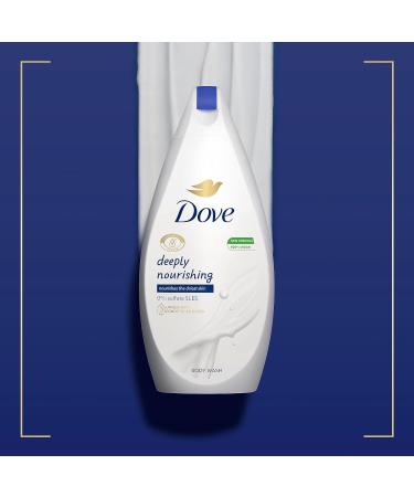 Dove Deeply Nourishing Body Wash 450ml - Microbiome-Gentle Cleanser for Softer, Smoother Skin - Buy Online on GoSupps.com