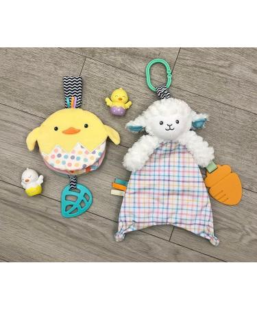 Baby Starters Magic Years 10 Crinkle Plush Activity Toy - White Lamb with Teether & Travel Clip - Buy Online on GoSupps.com