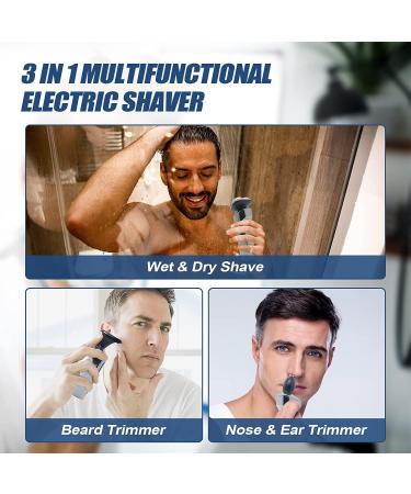 Buy Yevheniys Wet & Dry Electric Shaver for Men - 3 in 1 Waterproof Rotary Beard & Face Razor - Rechargeable & Gift Ready - International Shipping Available - Buy Online on GoSupps.com