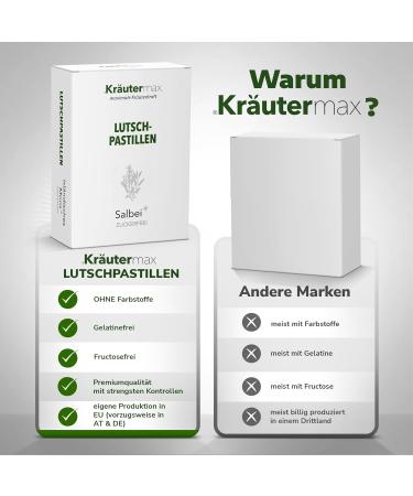 Sugar-Free Sage Lozenges | 3 x 36 pcs Cough Drops with Sage Extract - International Shipping Available - Buy Online on GoSupps.com
