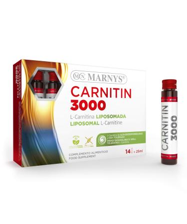 Marnys L-Carnitine liposomade Carnitin 3000 14 vials helps energy metabolism at muscle level