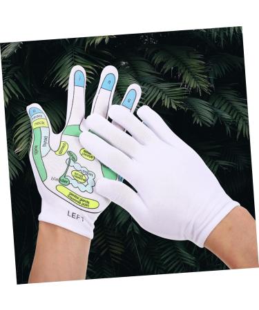 SOLUSTRE Reflexology 1 Pair Acupressure Printed Gloves Schematic Diagram Spandex Hydrating Spa Gloves - Buy Online on GoSupps.com
