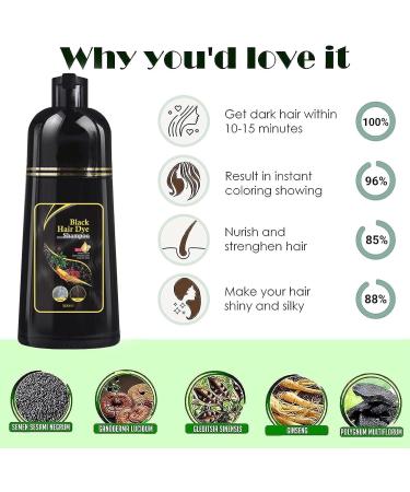 RENTANAC Chao Canas Hair Dye Shampoo Chao Canas Shampoo Super Bonita Herbal Hair Hair Dye Shampoo Natural Hair Color Shampoo Instant Hair Dye Shampoo 3 in 1 for Men & Women - Buy Online on GoSupps.com