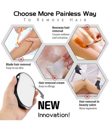 ZXCVB Crystal Hair Eraser | Painless & Safe Hair Removal Tool | Reusable & Easy to Clean | Fast Hair Remover for Men & Women - Shop Now! - Buy Online on GoSupps.com