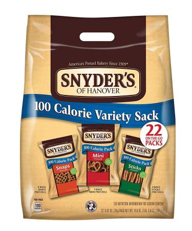 Snyder's of Hanover 100 Calorie Pretzel Variety Pack -  22 Count Bag