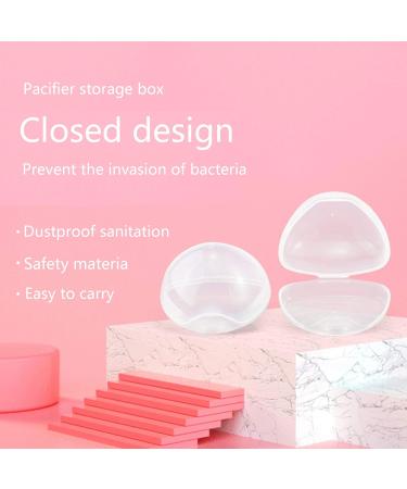 8-Piece Transparent Pacifier Storage Box Set - Portable & Dustproof Baby Organizer for Young Girls - Buy Online on GoSupps.com