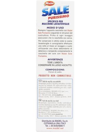 Salt Flawless Specific Salt Granular Eliminates Limescale igienizzando for Machines Dishwasher 4 Pieces of 1 kg 4 kg  - Buy Online on GoSupps.com