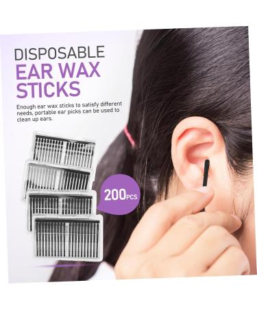 Ipetboom 200pcs Disposable Ear Wax Cleaning Sticks Efficient Ear Wax Removers Gentle Cleaning Tools for Adults Elderly Easy to Use Portable Sanitary - Buy Online on GoSupps.com