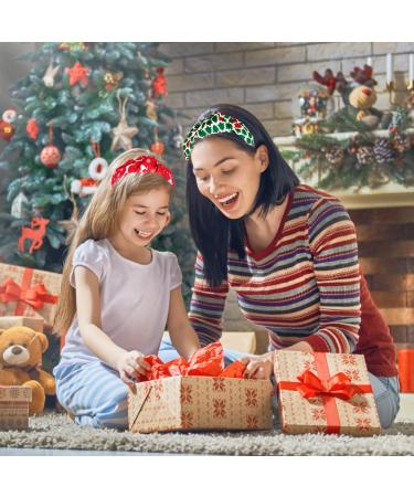 Bohue 3 Pieces Christmas Headbands Holiday Knotted Head Bands Wide Knotted Headband Christmas Hair Accessories for Women - Buy Online on GoSupps.com