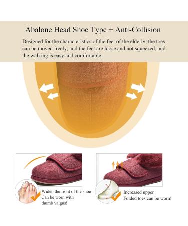 Gycdwjh Women's Diabetic Extra Wide Walking Shoes - Adjustable Edema Slippers for Arthritis, Swollen Feet - Size 10 Black - Buy Online on GoSupps.com