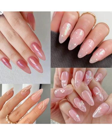 UNA GELLA Almond Gel Nail Tips - 504 pcs Long Lasting Medium Soft Gel Full Cover False Nails - Clear Acrylic Gelly Tips for Extensions - Press On Nails with Elegant Box - 12 Sizes - Buy Online on GoSupps.com