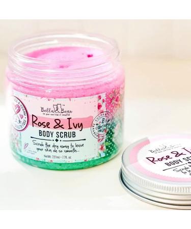 Bella and Bear Rose & Ivy Body Scrub - Oil Free, Cruelty-Free, Vegan Exfoliator for Women - 6.7oz - Buy Online on GoSupps.com