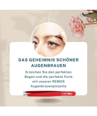REMOS Professional Red Tweezers with Extra Fine Tips for Precise Eyebrow Plucking - Ideal for Flawless Grooming - Buy Online on GoSupps.com