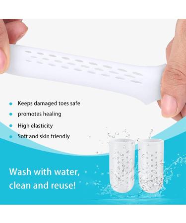 16 Pieces Gel Toe Caps - Silicone Protection for Bubbles Friction & Ingrown Toenails | Breathable Comfort - Buy Online on GoSupps.com