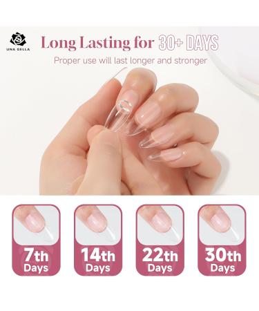 UNA GELLA Solid Nail Glue - Strong Adhesive for Press On Nails 15g Hard Gel for Acrylic Extensions - UV Curing Required | Fast International Shipping - Buy Online on GoSupps.com