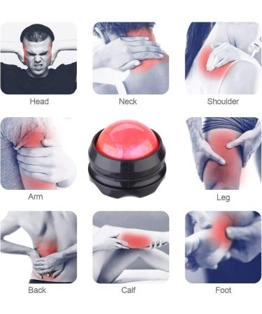 Phcomrich Manual Massage Roller Ball - Ultimate Therapy Tool for Sore Muscles & Stress Relief - Pink - Buy Online on GoSupps.com