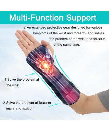 TANDCF Unisex Forearm & Wrist Support Brace | Adjustable Carpal Tunnel Splint | 9.8" Left Hand Small/Medium - Buy Online on GoSupps.com