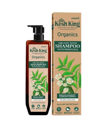 Emami Organic Neem Shampoo | Ayurvedic Hair Cleanser with Bhringraj | Refreshes Scalp | Reduce Dandruff & Hairfall | Provides Soft Lustrous Hair | 10.14 Fl Oz/300ml