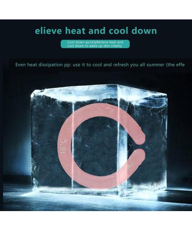 Neck Cooling Tube Wearable Cooling Neck Wraps for Heat Heatstroke Prevention Ice Cushion Tube Hands Cold Gel Ice Pack Relief for Hot Flashes and Fever Pink - Buy Online on GoSupps.com