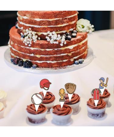 48Pcs Baseball Party Cupcake Toppers for Baseball Players Sports Birthday Party Decorations Baseball Sport Theme Baby Shower Kids Birthday Party Supplies - Buy Online on GoSupps.com