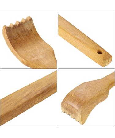 Wooden Back Scratcher & Massage Tool - 2-Piece Set for Itching Relief & Body Relaxation - Buy Online on GoSupps.com