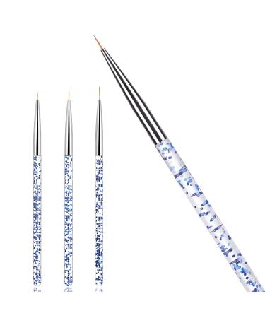 Hanyoushengvance 3PCS Nail Art Liner Brushes  UV Gel Painting Acrylic Nail Brushes Nail Art Brush Pen for Long Lines  Details  Fine Designs. - Buy Online on GoSupps.com